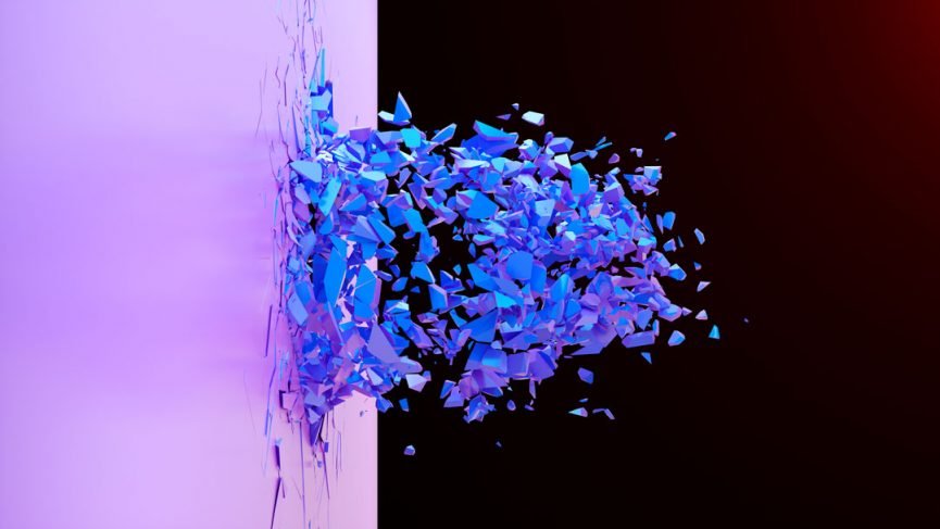 broken-wall-dark-pastel-violet-color-wall-shatters-into-thousands-of-small-pieces-abstract-destroyed-background-explosion-destruction-broken-dark-pastel-violet-color-wall-3d-illustration